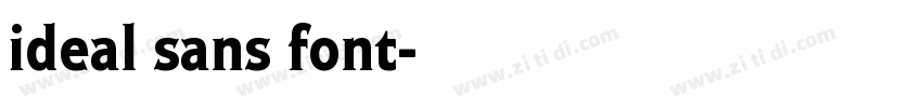 ideal sans font字体转换